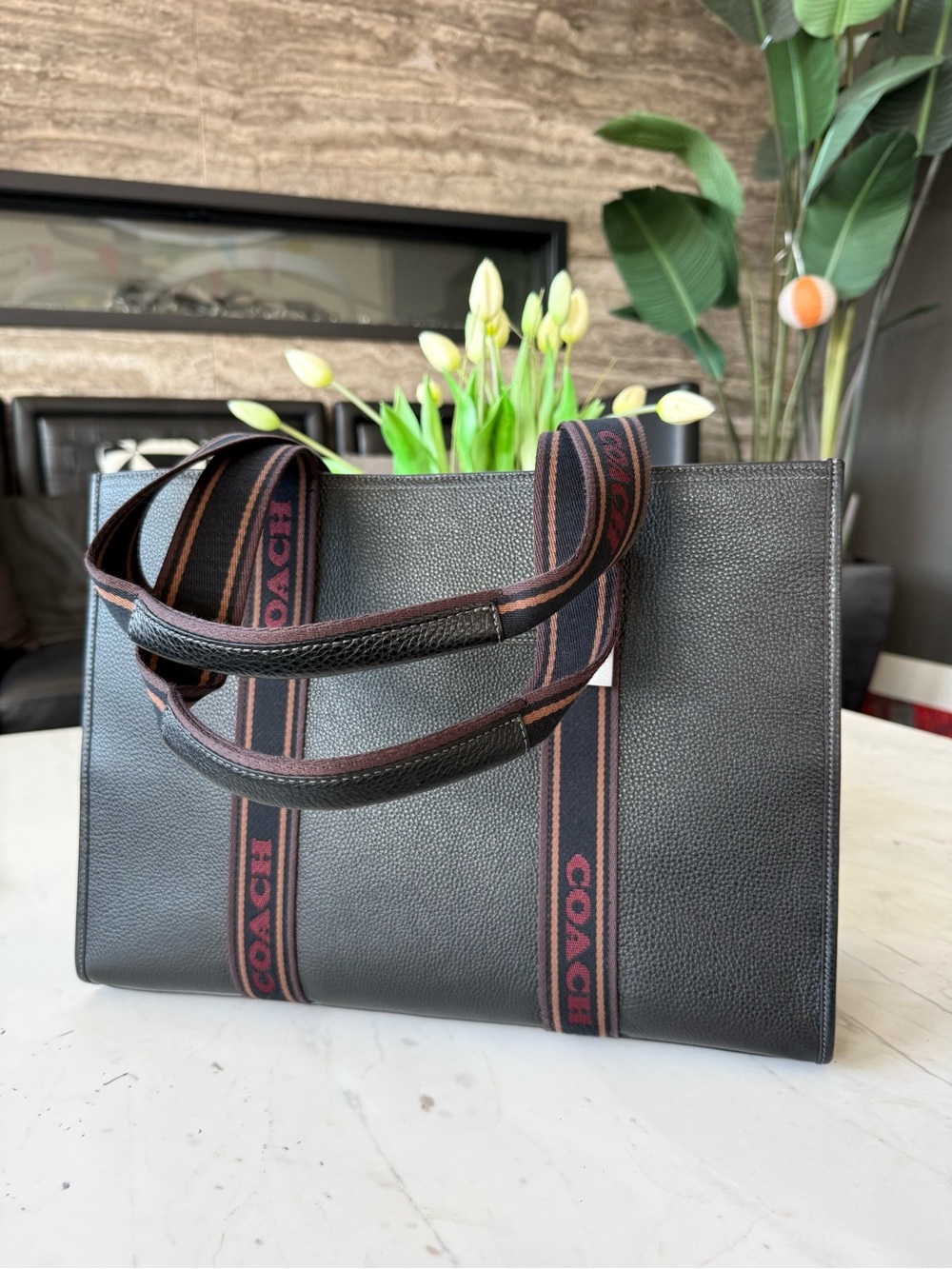 New COACH Large Smith Tote Bag Pebble Leather - Picture 8 of 16